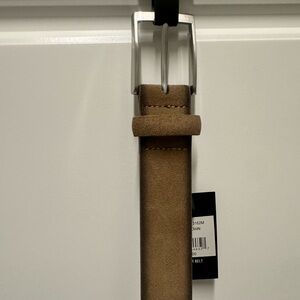 Taupe Brown Suede Men's Belt